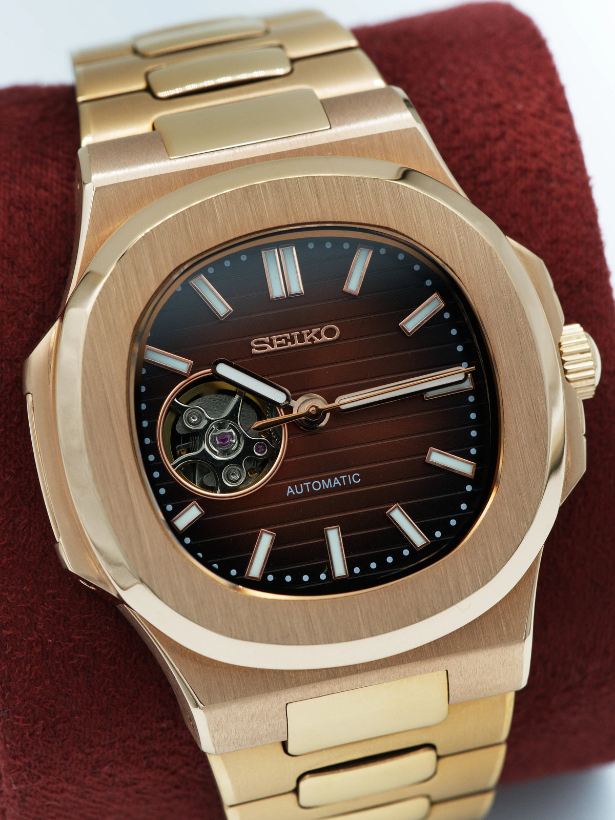 Nautilus Rose Gold Open Heart