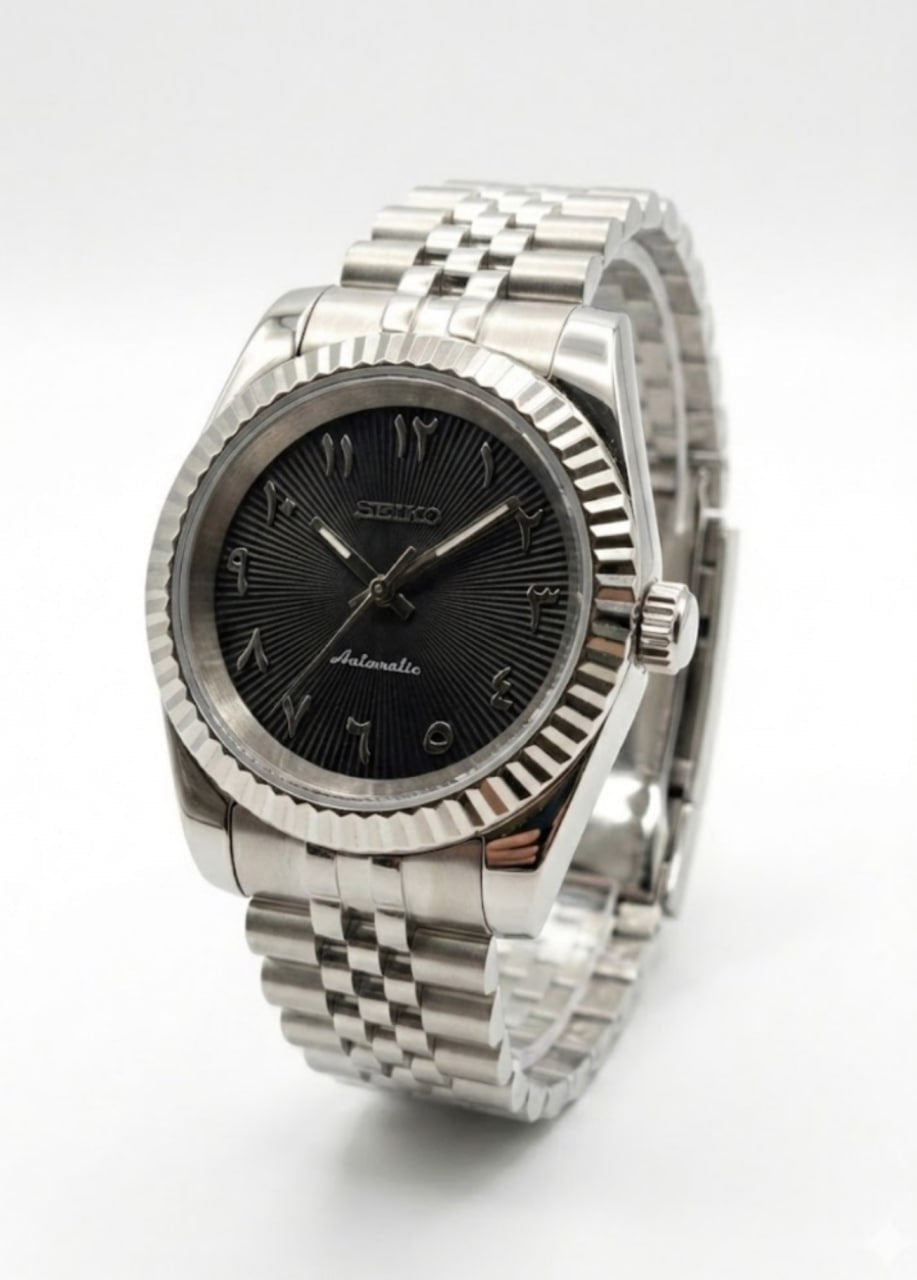 Datejust Black Textured Arabic Dial
