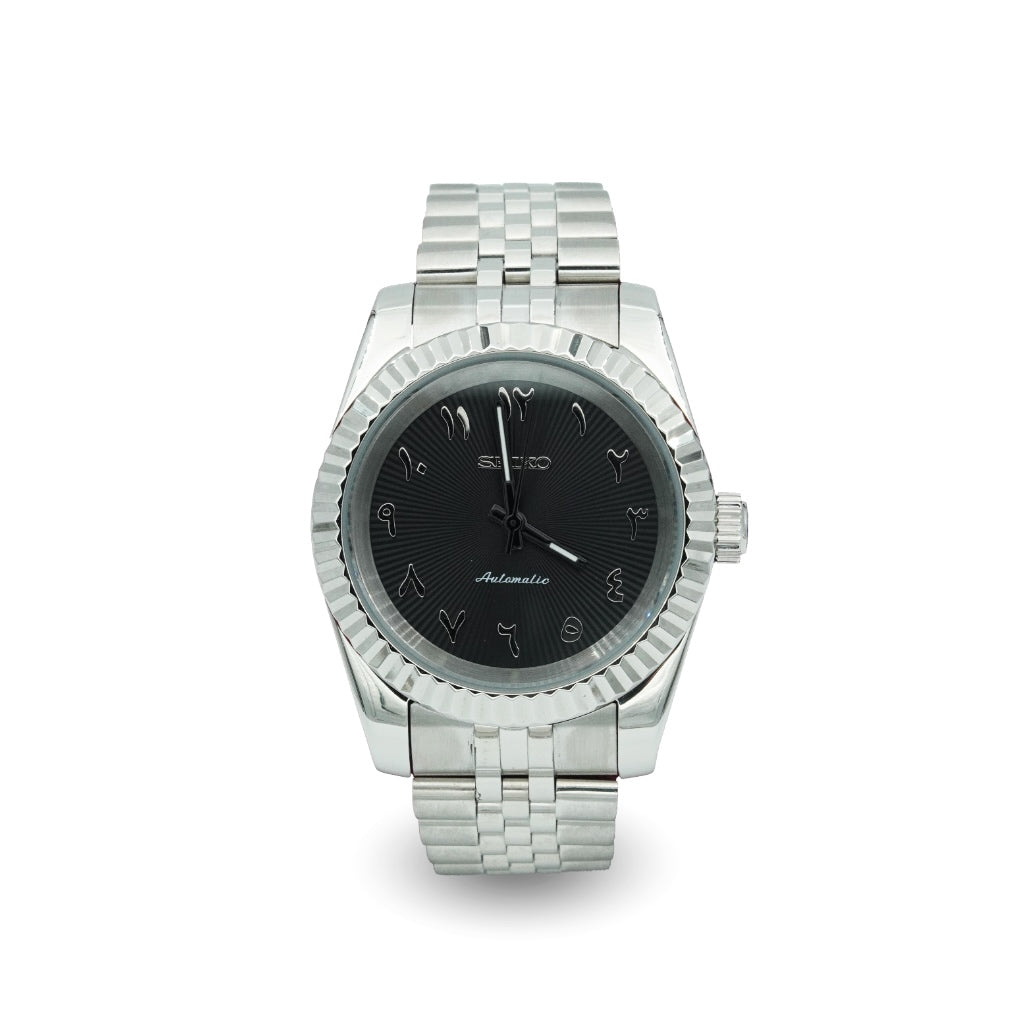 Datejust Black Textured Arabic Dial