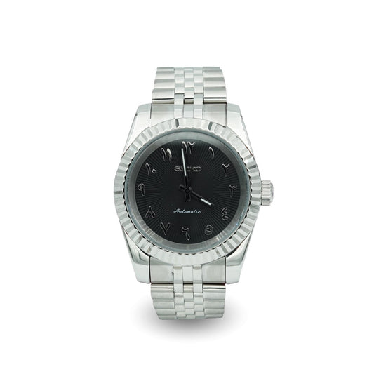 Datejust Black Textured Arabic Dial