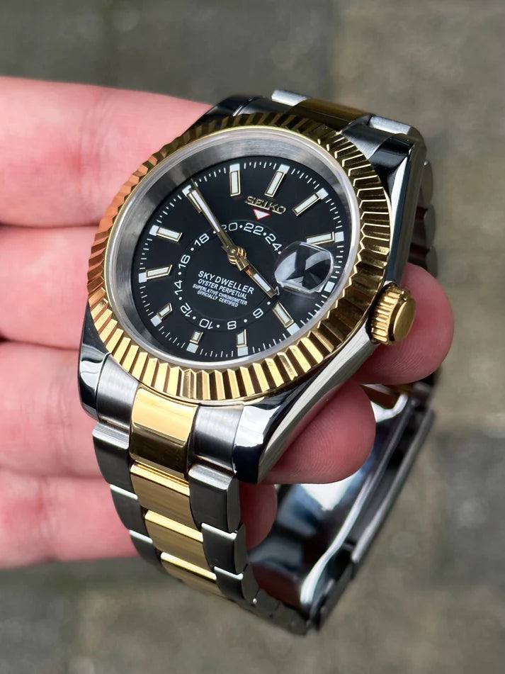 Datejust Sky Dweller Two Tone Black
